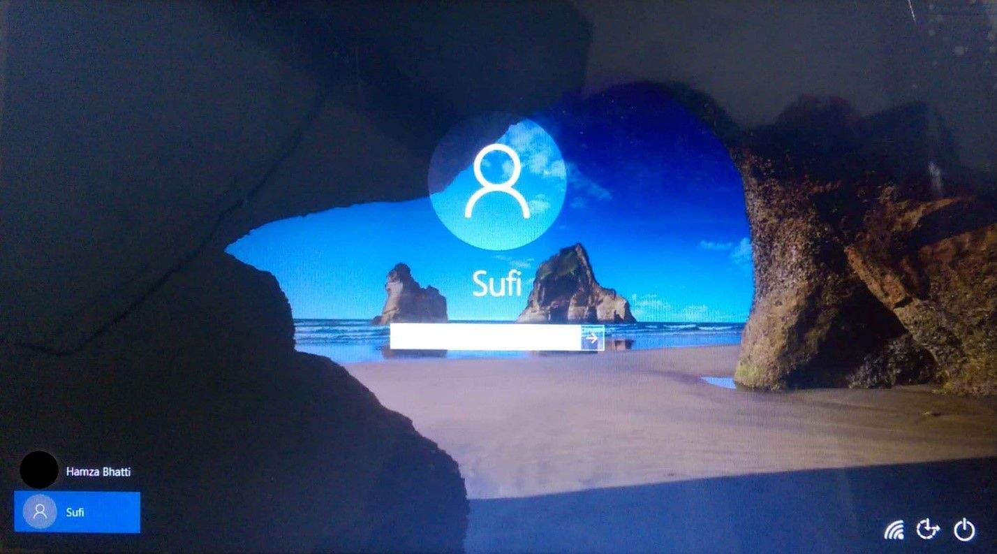 username will display on Login Screen